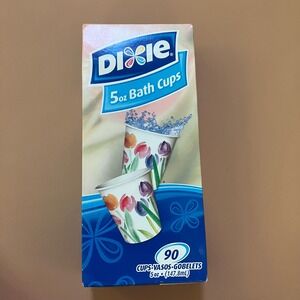 Dixie Rosy Watercolor 5 oz Bath Cups - 90‎ Count Disposable Paper Discontinued